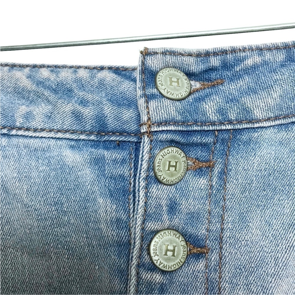 Highway Jeans Blue Raw Hem Denim Mini Skirt Size 5 / 6 - Picture 8 of 11